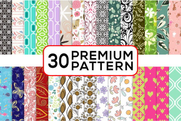 30 Pack Digital Paper Patterns Set: Versatile, High-Resolution Assets for Real Creative Work