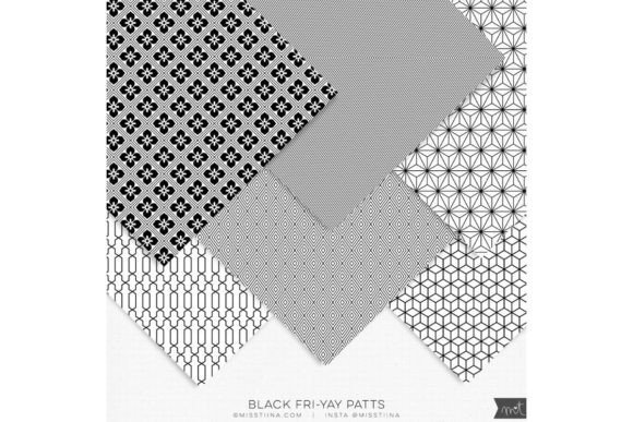 Black Fri-yay Patterns Free: 6 Crisp Black-and-White Digital Papers You Can Use Today