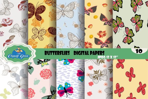 Butterflies Seamless Patterns