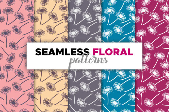 Floral Seamless Patterns Vector Bundle