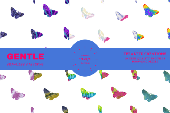 Gentle Butterfly Seamless Patterns