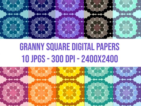Granny Squares Seamless Patterns