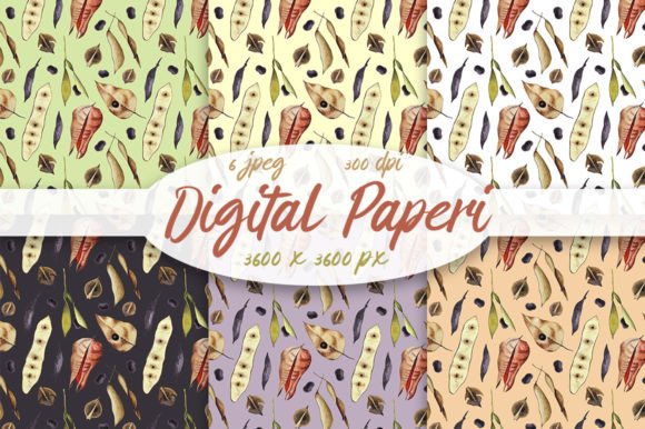 Patterns Autumn Gifts Digital Paper
