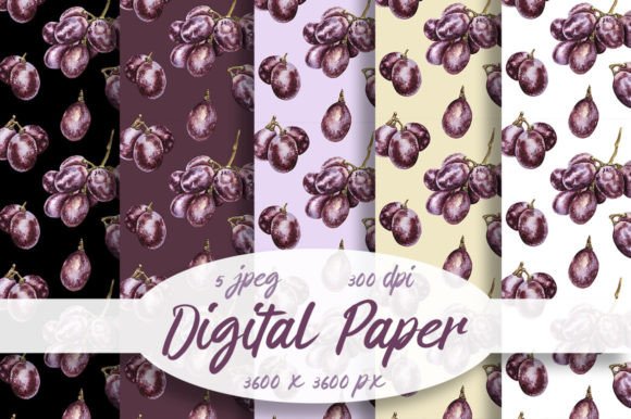 Patterns Grape Digital Paper: Seamless, High-Resolution Design Assets for Creative Professionals