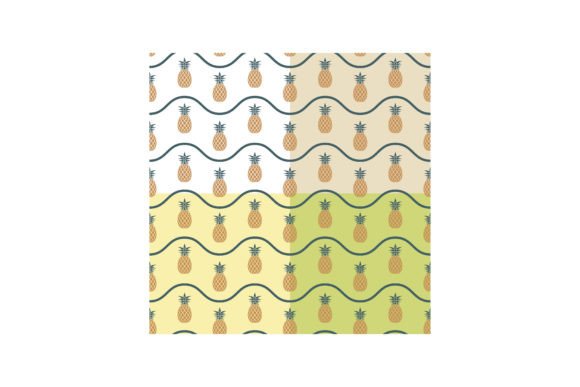 Seamless Pine & Pineapple Patterns