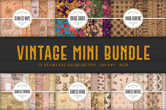Seamless Vintage Patterns Mini Bundle