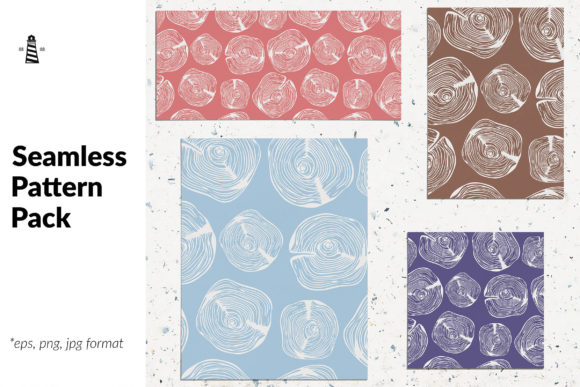 Wood Cuts Seamless Patterns